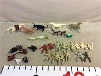 Vintage plastic western play pieces from various