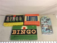 Vintage games- Bingo, Lotto, pinball