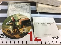 NIB Norman Rockwell collector plate " The Banjo