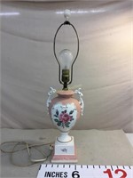 Vintage porcelain table lamp electric with