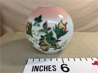Vintage glass hand painted lamp globe