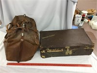 (2) old leather cases