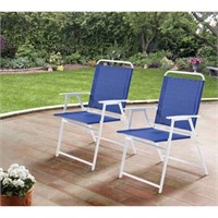 Mainstays Sling Folding Chair,2pk, Blue