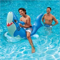Inflatable Shark Ride-on Pool Float, Blue