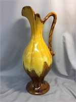 Haeger pottery MCM gold drip pitcher