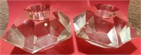 F - PAIR OF CARTIER CANDLE HOLDERS 3"T