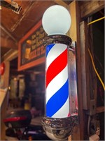 32 x 7” Rotating Light Up Barber Shop Pole