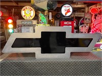 6ft x 2ft Metal 3-D Chevy Logo Wall-mounted Sign