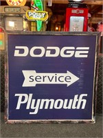 38 x 38 Framed Metal Plymouth/Dodge Sign