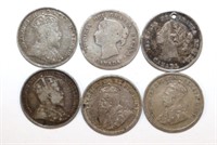 (6) Canada 5 Cent Pieces