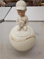 Baseball Cookie Jar by McCoy Pottery approx 13