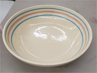 Oven proof country banded bowl approx 12 inches