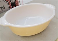 Peach luster fire king oval bowl approx 10 inches