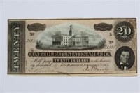 1864 CSA $20.00 Note. Richmond.