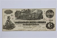 1862 $100 Confederate States Richmond Note