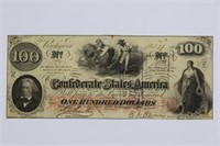 1862 Richmond $100 Confederate Obsolete Note
