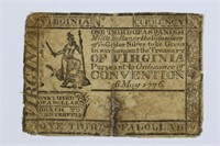 1776 Virginia One-Third Dollar Colonial Currency N