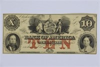 1800's $10 Clarksville TN Bank of America UNC