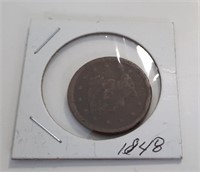 1848 Large One Cent Coin