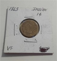 1863 Indian Head One Cent Coin