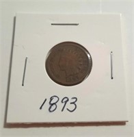 1893 Indian Head One Cent Coin