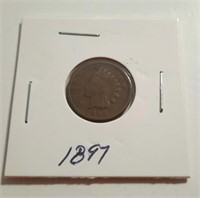 1892 Indian Head One Cent Coin