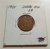 1904 Indian Head One Cent Coin