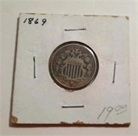 1869 Sheild Nickel