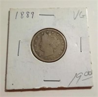 1889 "V" Nickel