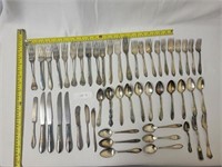 Large Lot of Silver Plated Silverware Vintage
