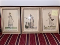 LOT OF 3 MATCHING FRENCH PICTURES