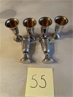 STERLING CUPS SET OF 6 - MARKED ON BOTTOM