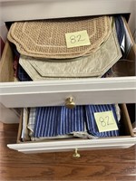2 DRAWERS OF PLACE MATS IN KITCHEN