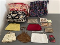 PURSES & WALLETS LOT, FLORAL & BEADED