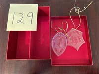 WATERFORD CRYSTAL CHRISSTMAS ORNAMENTS MARKED