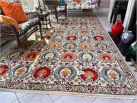 Area Rug (Red, Blue, Orange, Green), approx. 97"x1