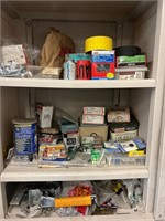 Contents of Shelves in Cabinet