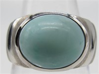 .925 STERLING SILVER LARIMAR RING SIZE 7