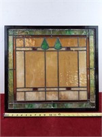 OLD STAINED GLASS PANEL