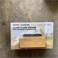 ION Alarm Clock w/Wireless Charging Pad-New