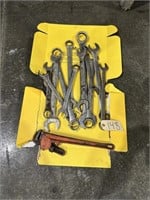 Assorted Wrenches & Pipe Wrench