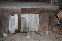 Early Homemade Work Bench w/ Zinc Top