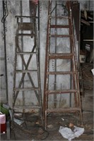 Lot (2) Wooden Step Ladders