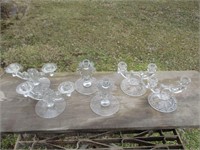 Lot of (3) Pairs of Glass Candlesticks