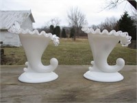 Ribbon Glass Fenton Vases