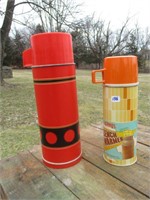 Lot of (2) Vintage Thermos Vaccuum Bottles