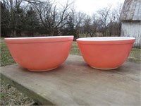 Lot of (2) Pyrex Bowls - Pink