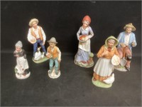 Collection of 6 Country Figures