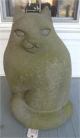 Lot #3719 - Faux concrete resin form cat statue