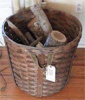 Lot #3724 - Large Split Oak Gathering Basket